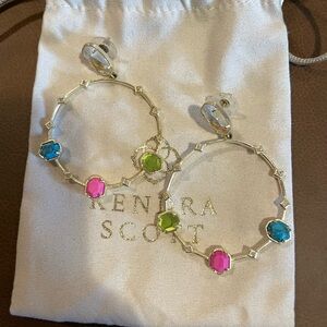 Kendra Scott Multicolor Sheila Stone Hoop Earrings - Gold